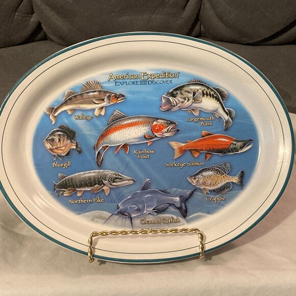 VTG 1990's American Expedition Oval Fish Platter-By @IDEAMAN-10" L-NEW W/O BOX - Picture 1 of 8